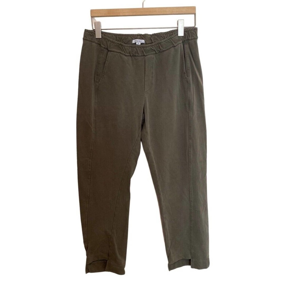 Shon Mott Asymmetrical Hem Sweatpants Elastic Waist Olive green Women's Size 3